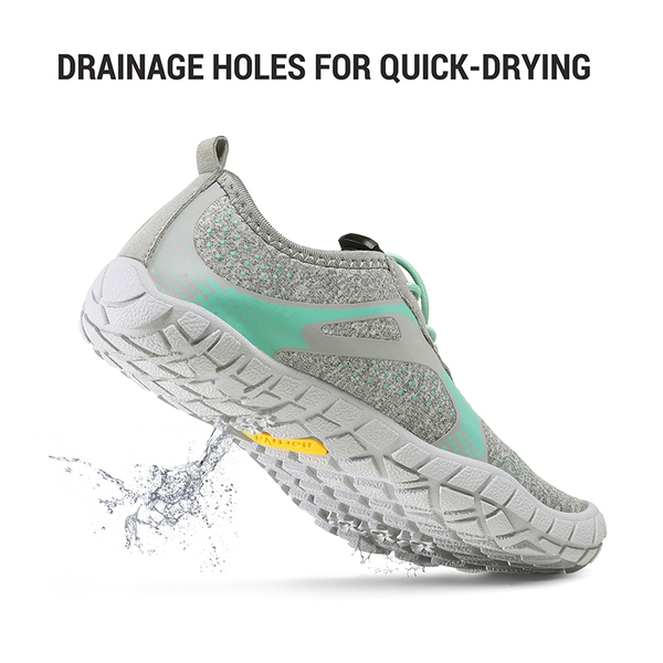 Kids Water Shoes - LIGHT GREY MINT GREEN - 4